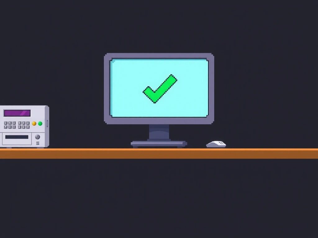 Pixel Art Monitor with Checkmark